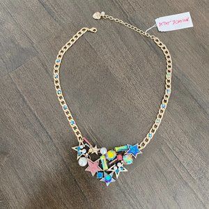 Betsey Johnson - Sparkly Mixed Multi Star Necklace